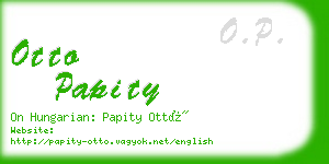 otto papity business card